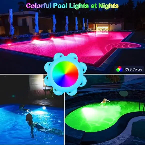 Professional LED Pool Lights, 2 Pack, Color Changing, Remote Control App Control - Picture 3 of 14